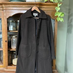 Croft & Barrow Brown Wool Trench Coat